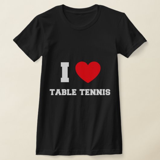 I Liebe Tischtennis T-Shirt (Ablage )