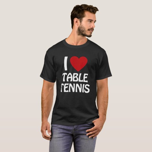 I Liebe Tischtennis T-Shirt (Vorne ganz)
