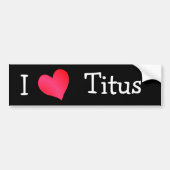 I Liebe Titus Autoaufkleber (Vorne)