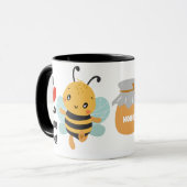 "I Liebe to Bee me" Hummel mit Individuelle Name Tasse (Vorderseite Links)
