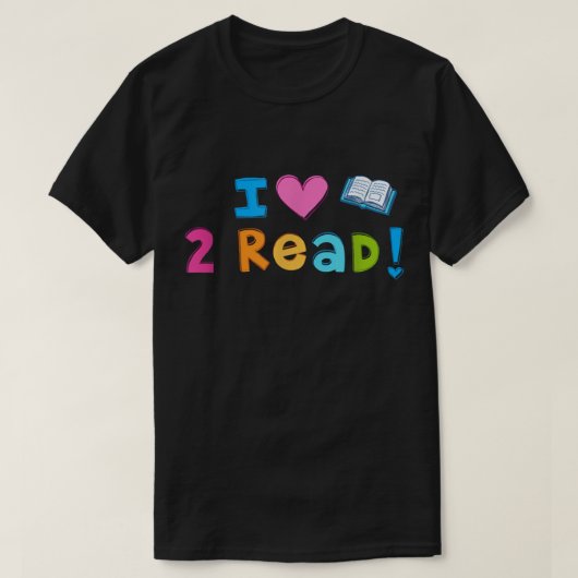 I Liebe To Read Niedlich Heart Reading 2 read T - T-Shirt (Design vorne)
