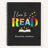 I Liebe To Read Reading Journal Notizblock (Vorderseite)
