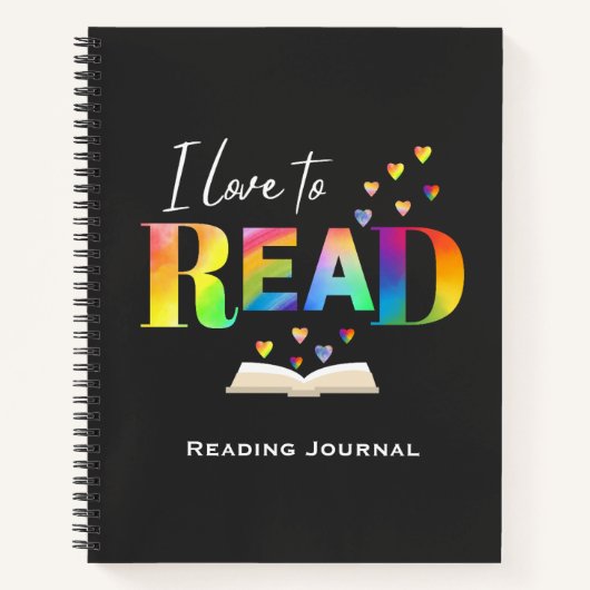 I Liebe To Read Reading Journal Notizblock (Vorderseite)