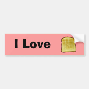 I Liebe-Toast Autoaufkleber