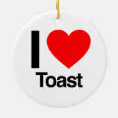 I Liebe Toast Keramik Ornament (Hinten)