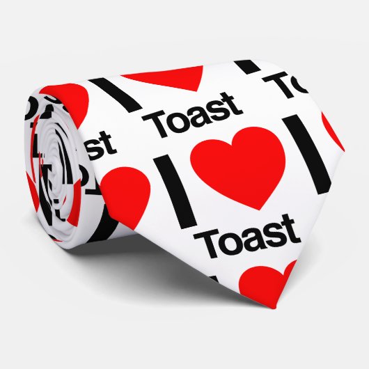 I Liebe Toast Krawatte (Gerollt)