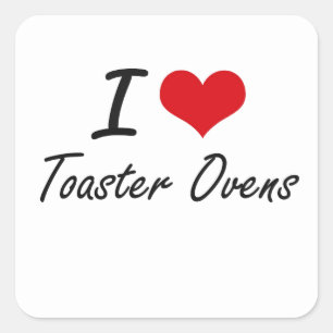 I Liebe Toaster Ovens Quadratischer Aufkleber