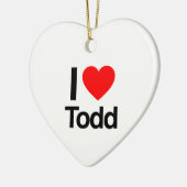i Liebe todd Keramik Ornament (Links)