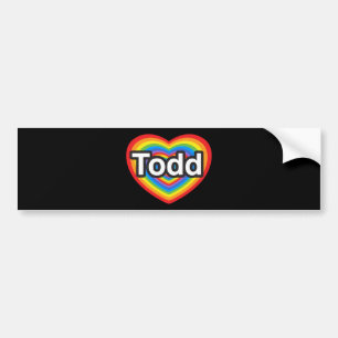 I Liebe Todd. Liebe I Sie Todd. Herz Autoaufkleber