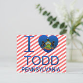 I Liebe Todd, PA Postkarte (Stehend Vorderseite)