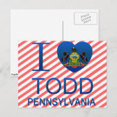 I Liebe Todd, PA Postkarte (Vorne/Hinten)