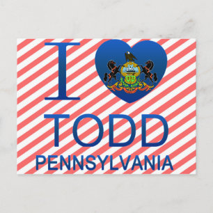 I Liebe Todd, PA Postkarte