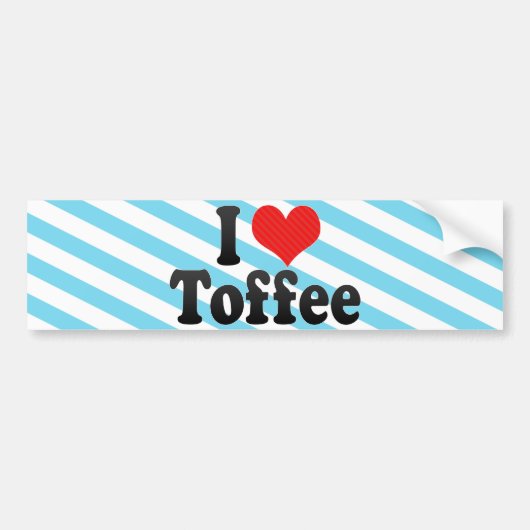 I Liebe-Toffee Autoaufkleber (Vorne)
