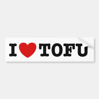 I Liebe Tofu Autoaufkleber