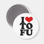 I Liebe Tofu Funny Veganer Spaß Magnet (Vorderseite/Rückseite)