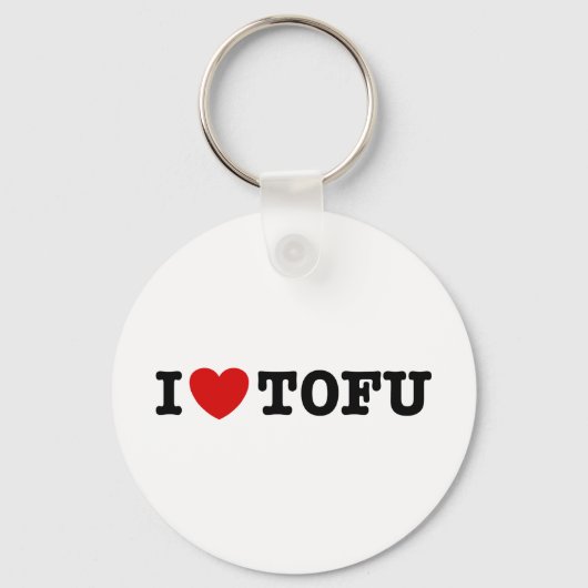 I Liebe Tofu Schlüsselanhänger (Vorderseite)