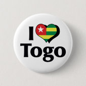 I Liebe Togo Flag Button (Vorderseite)