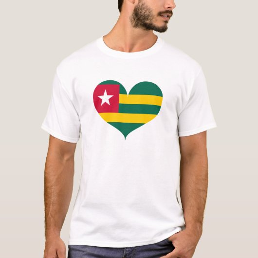 I Liebe Togo Flag T-Shirt (Vorderseite)
