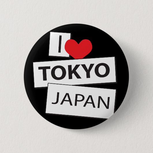 I Liebe Tokyo Japan Button (Vorderseite)