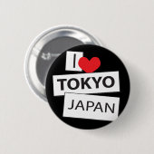 I Liebe Tokyo Japan Button (Vorne & Hinten)