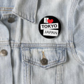 I Liebe Tokyo Japan Button (Beispiel)