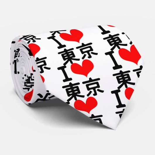 I Liebe Tokyo Krawatte (Gerollt)