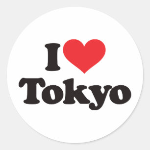 I Liebe Tokyo Runder Aufkleber