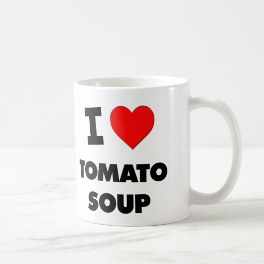 I Liebe-Tomate-Suppe (Nahrung) Kaffeetasse (Rechts)
