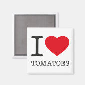 I LIEBE TOMATEN MAGNET (Vorderseite/Rückseite)