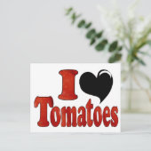 I Liebe Tomaten Postkarte (Stehend Vorderseite)