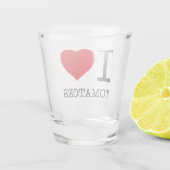 I LIEBE TOMATEN SCHNAPSGLAS (Rückseite)