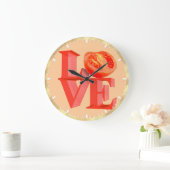 I LIEBE TOMATO GROßE WANDUHR (Zuhause)