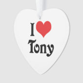 I Liebe Tony Ornament (Vorderseite)
