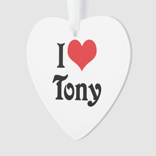 I Liebe Tony Ornament (Vorderseite)