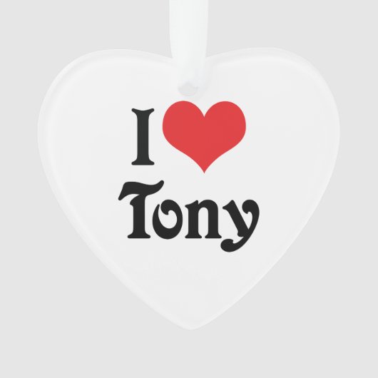 I Liebe Tony Ornament (Vorderseite)
