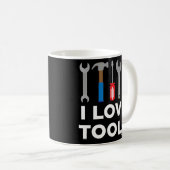 I Liebe Tools Handyman und Carpenter Kaffeetasse (VorderseiteRechts)