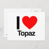 i Liebe topaz Postkarte (Vorne/Hinten)