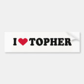 I LIEBE TOPHER AUTOAUFKLEBER (Vorne)
