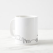 I Liebe Toronto in einer außerordentlichen ecg Art Kaffeetasse (Vorderseite Links)