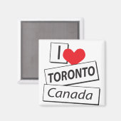 I Liebe Toronto Kanada Magnet (Vorderseite/Rückseite)
