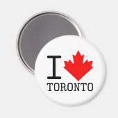 I Liebe Toronto Ontario Kanada Ahornleaf Magnet (Vorderseite/Rückseite)