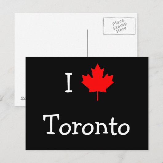 I Liebe Toronto Postkarte (Vorne/Hinten)