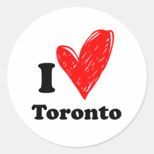 I Liebe Toronto Runder Aufkleber