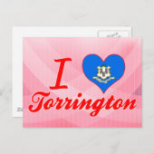 I Liebe Torrington, Connecticut Postkarte (Vorne/Hinten)