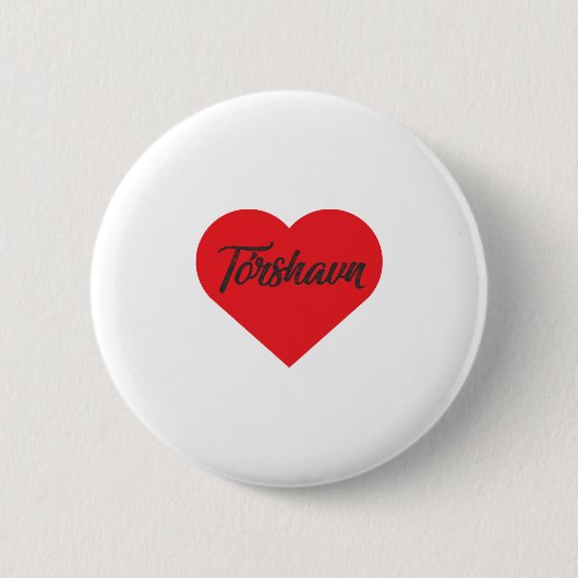 I Liebe Tórshavn - Färöer Button (Vorderseite)