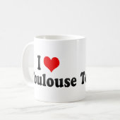 I Liebe Toulouse, Frankreich Kaffeetasse (Vorderseite Links)