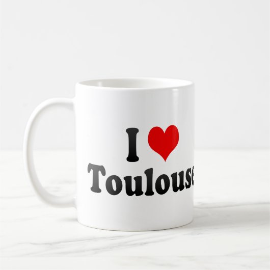 I Liebe Toulouse, Frankreich Kaffeetasse (Links)