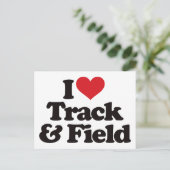 I Liebe Track und Field Postkarte (Stehend Vorderseite)