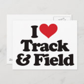 I Liebe Track und Field Postkarte (Vorne/Hinten)