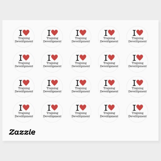 I ❤️ Liebe Training & Development STICKER (Blatt)